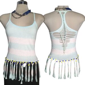 summer beach beaded top Size XS